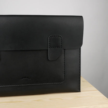 Folder Document Case –Black Genuine Calf Leather