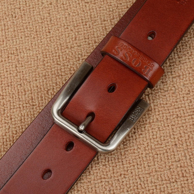 First Layer Cowhide Business Casual Men's Pin Buckle Belt